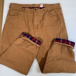 Wearguard Men’s Brown Red Fleece Lined Workpants Size 40